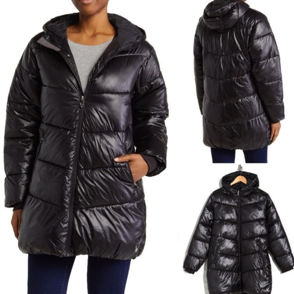 Ladies large Spyder black hooded puffy jacket nwt - Picture 5 of 5